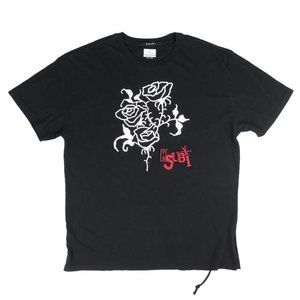 Ksubi Black Rose Biggie Embroidered Tee (Large)